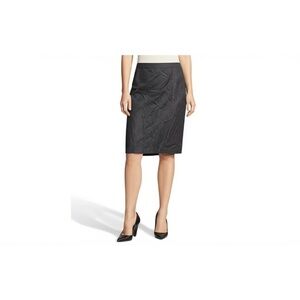 NWT A-K-R-I-S- Punto Dark Grey Back Zipper Wool Blend Formal Pencil Skirt 14